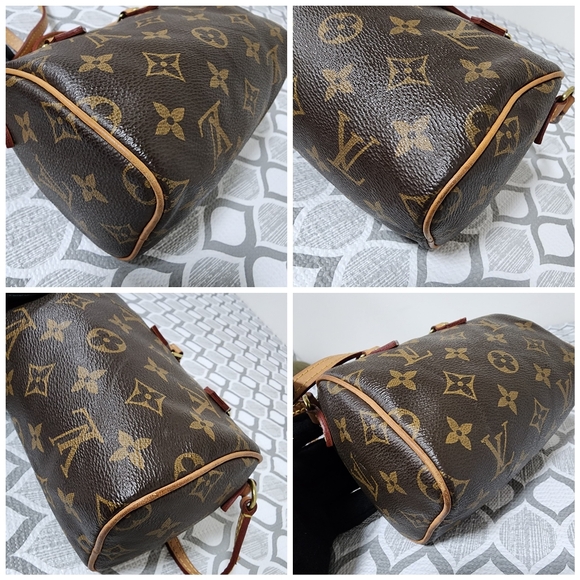 LOUIS VUITTON Monogram Canvas Mini Nano Speedy Bag Brown - Picture 13 of 15
